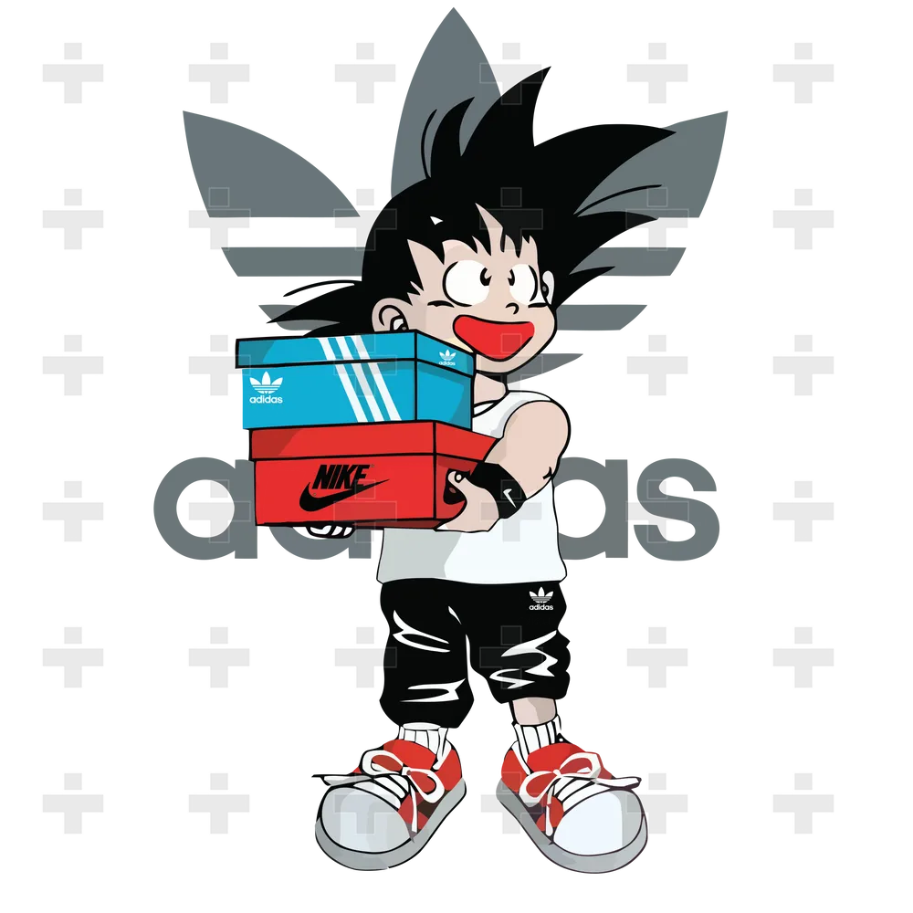 Goku Nike Adidas Artworks teeplus