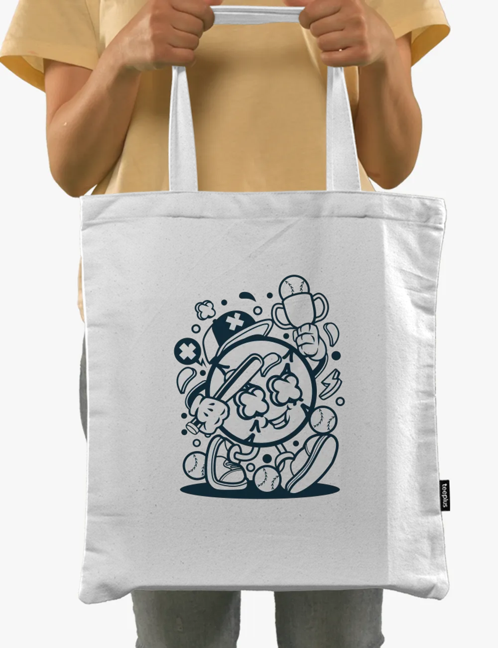 Large baseball cheap tote bag